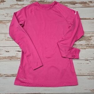 Nike Pro Combat Therma FIT Long Sleeve Crew Bright PinkWomens L